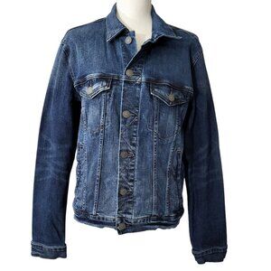 AMERICAN EAGLE Denim Blue Jean Jacket With Pockets - Men's Size S